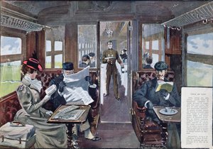 Coche restaurante en un tren de lujo de Georges Bertin Scott